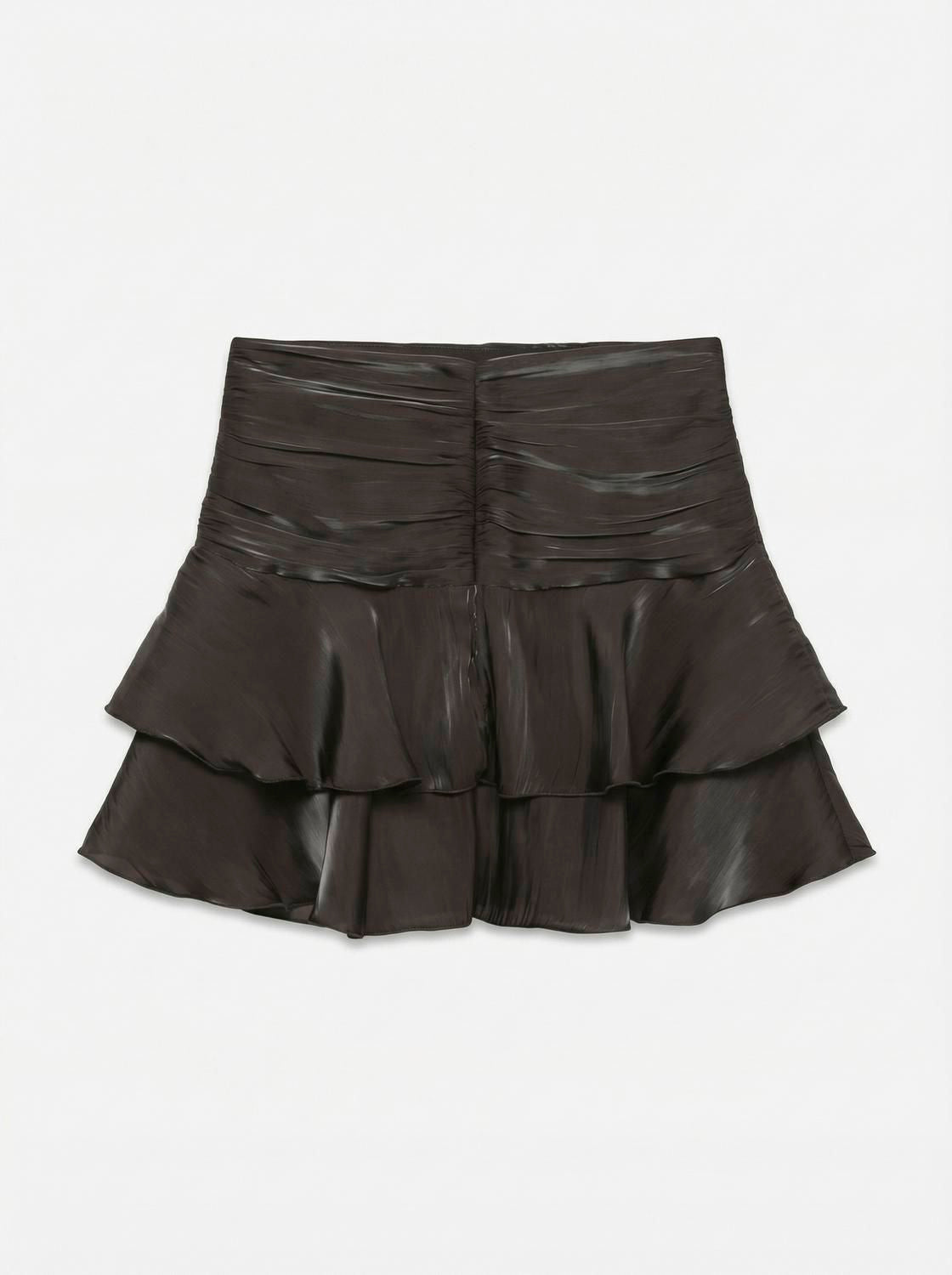 Vmpolly Hw Layer Short Skirt Wvn Brun