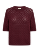 Fqclarry-Pullover Burgunder