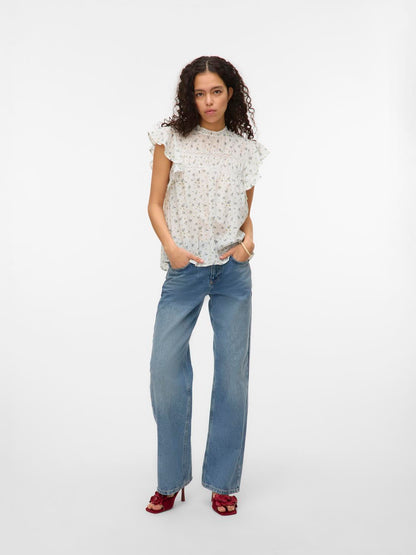 VMTRINE SL LACE TOP WVN GA NOOS Blå