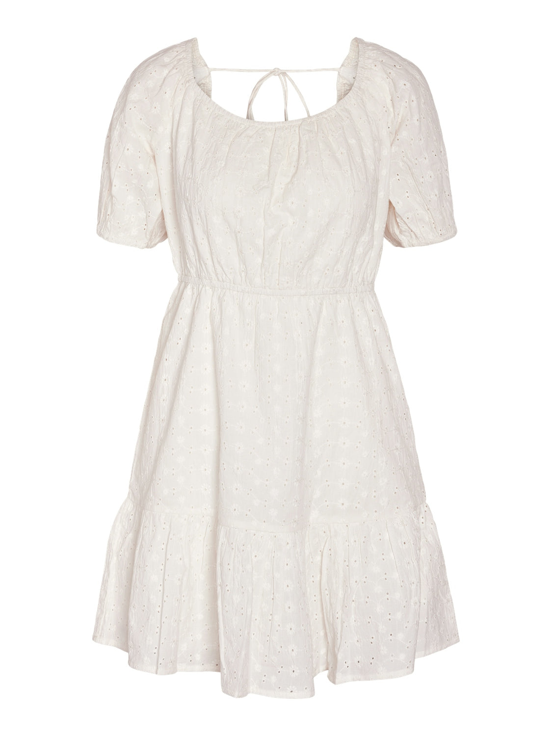 NMSOMMER S/S SQUARENE Tie dress Hvit