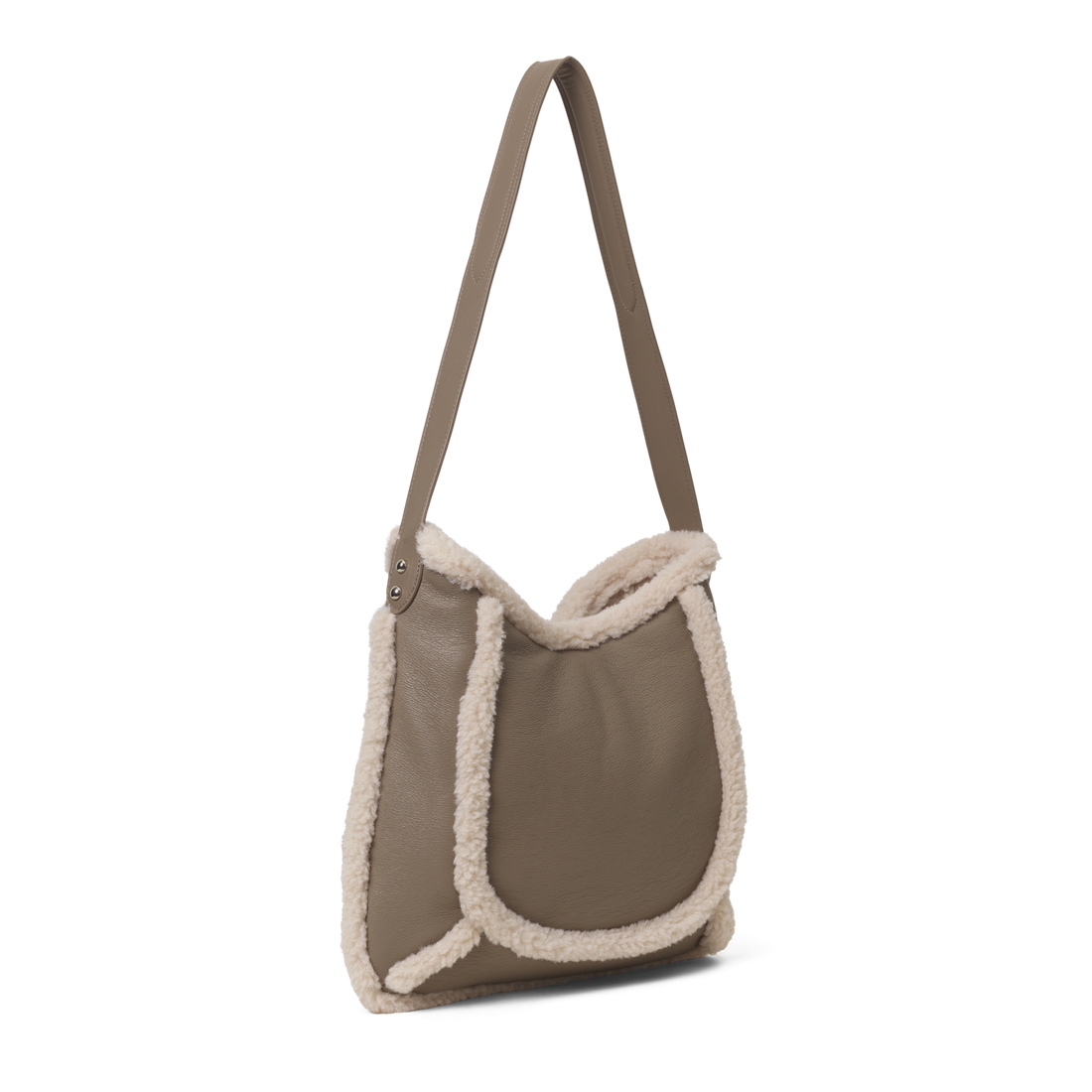 Day Faux Shearling Shoulder Beige