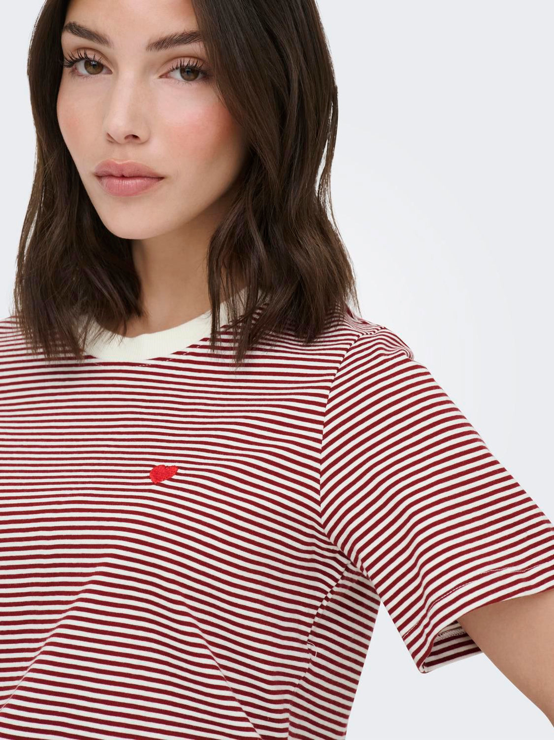 Jdypisa S/s Print Top Jrs Noos Rød