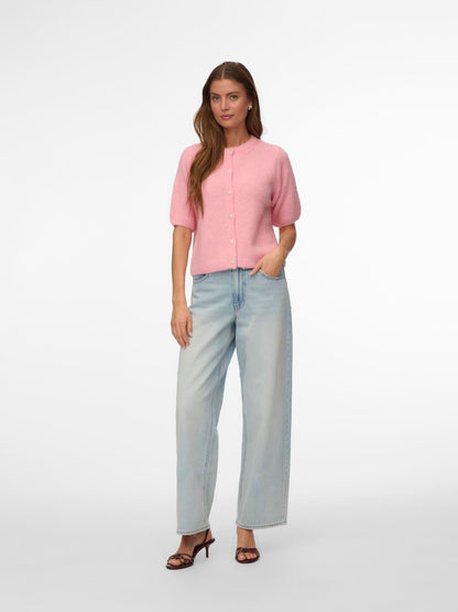 Vmkara 2/4 O-Neck Button Cardigan Exp Rosa