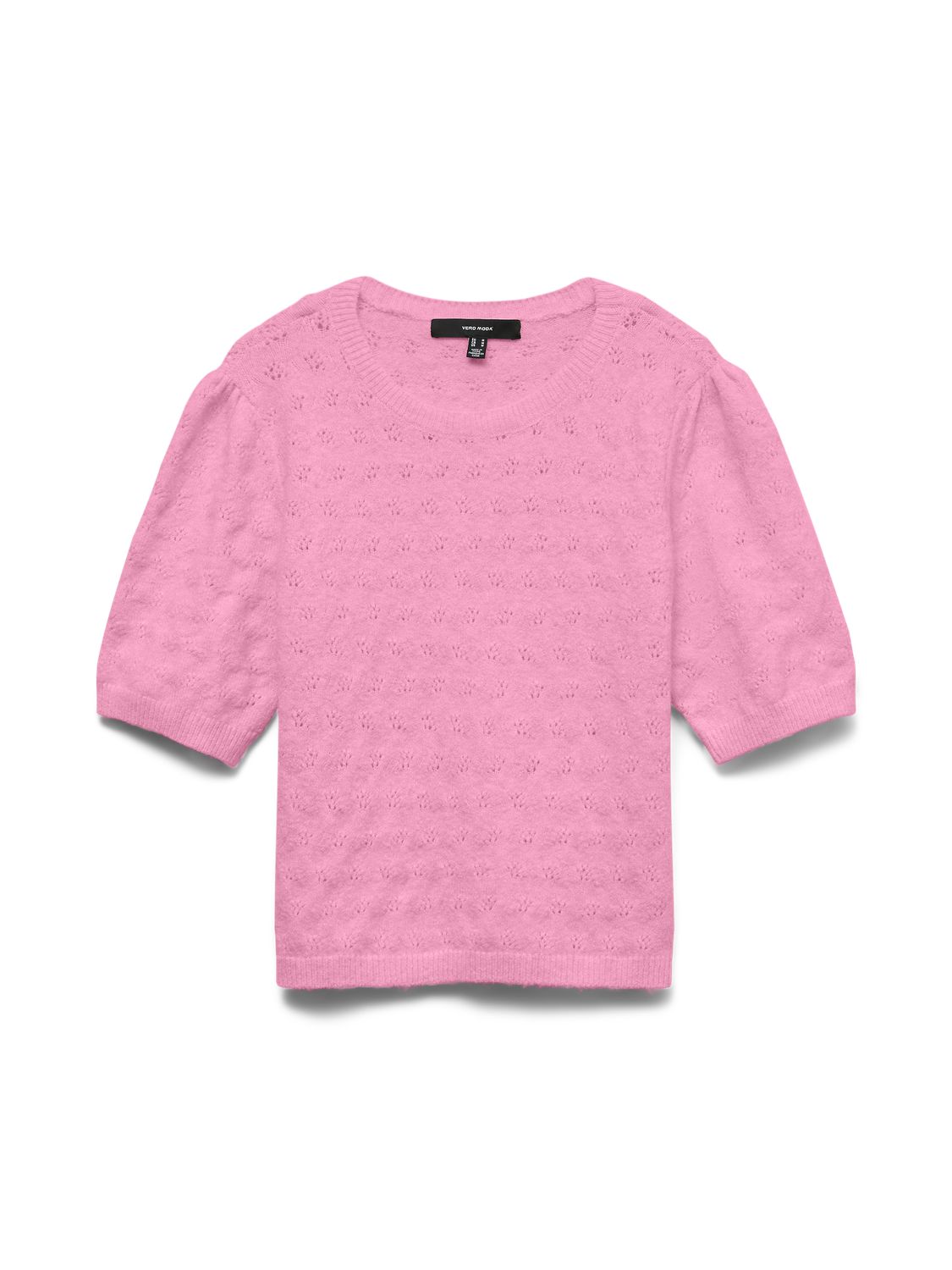 Vmdoffy Stitch 2/4 O-Neck Pullover Noos Rosa