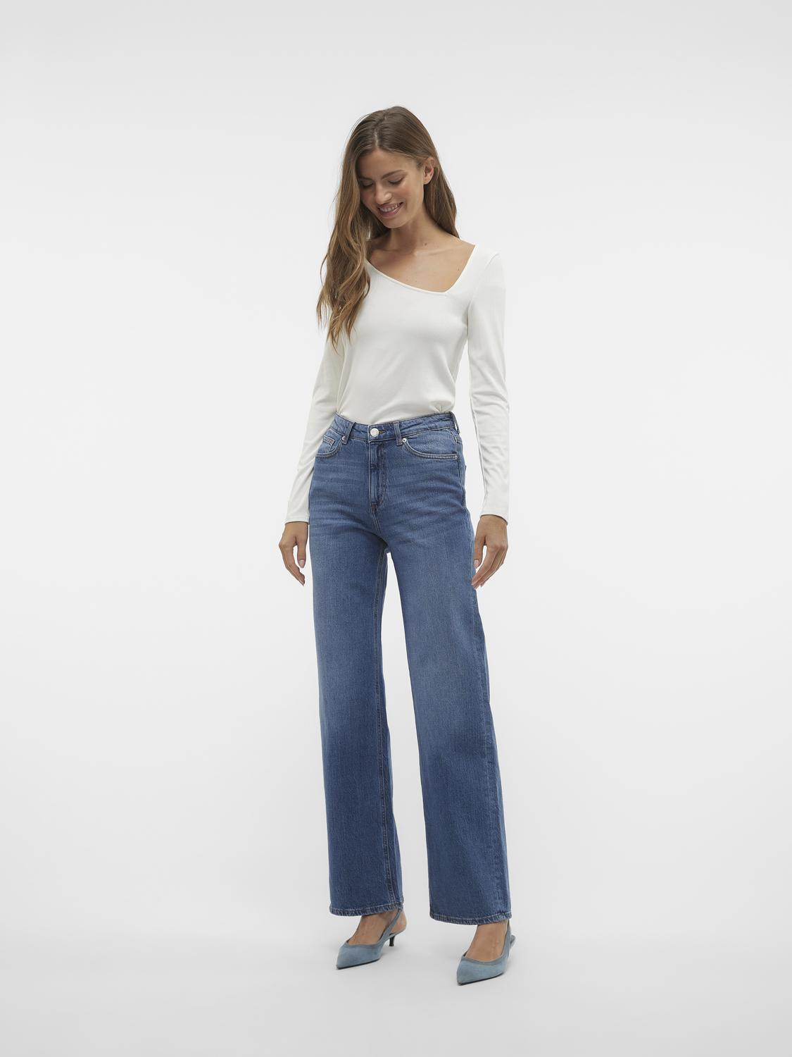 Vmtessa Hr Wide Jeans Ra380 Ga Noos Blå