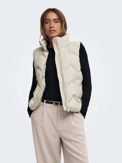 Jdypower Short Waistcoat Otw Hab Grå