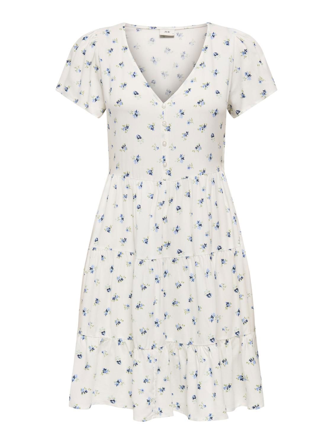 Jdysezen Life S/s Button Dress Wvn Dia Hvit