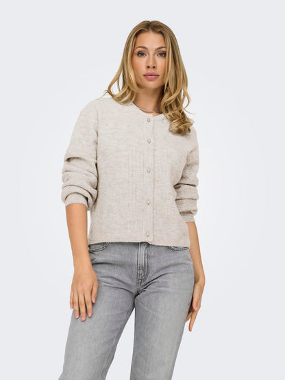 Jdylumi Life L/s Button Cardiga Knt Noos Beige