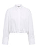 Onlhazel Ls Cropped Elastic Shirt Wvn Hvit