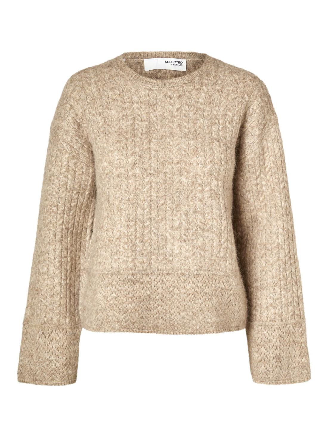 SLFALVA STRUCTURE LS KNIT O-NECK Irish Cream