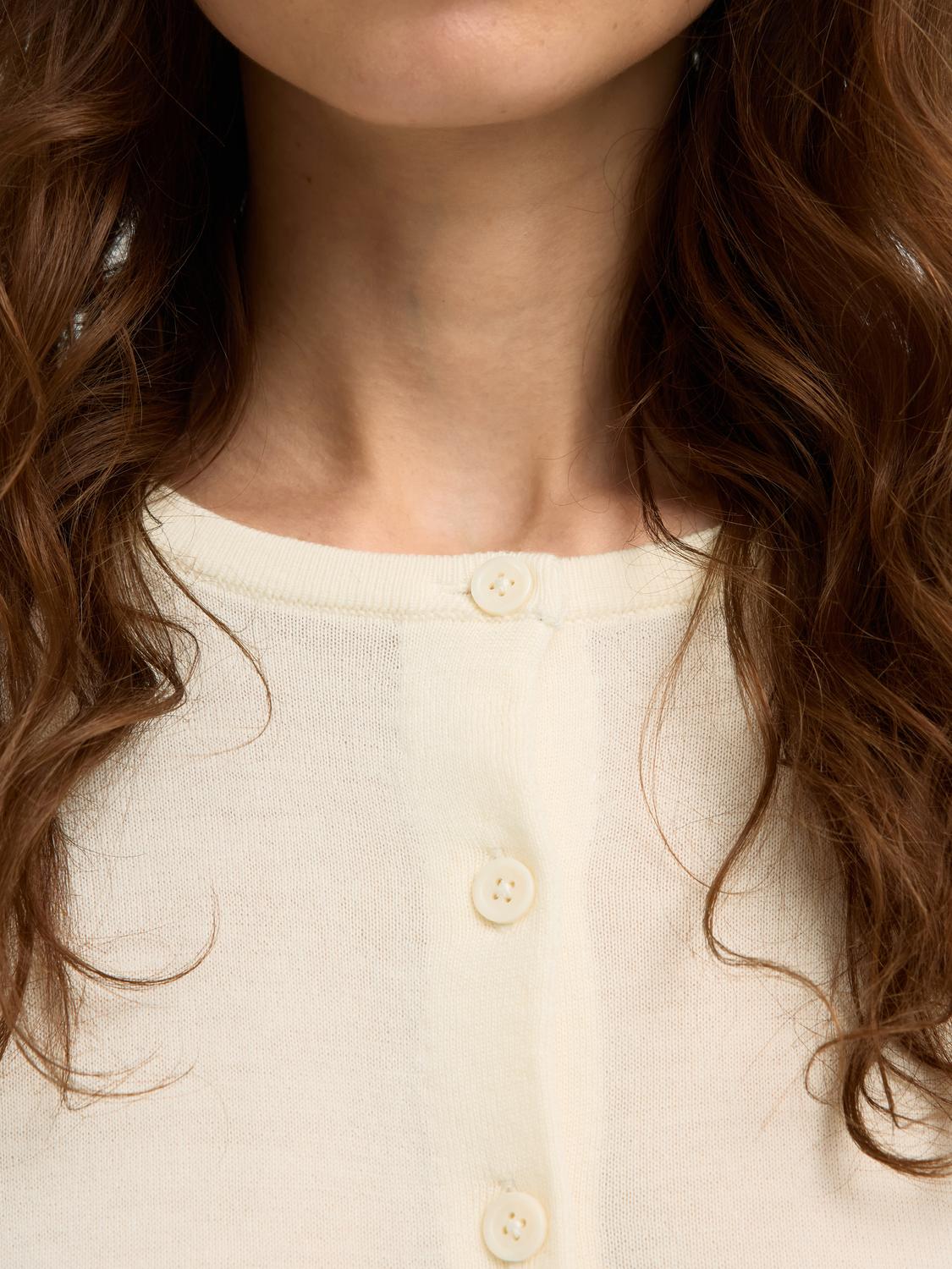 Slwthea Ls Knit Merino Cardigan Noos Hvit