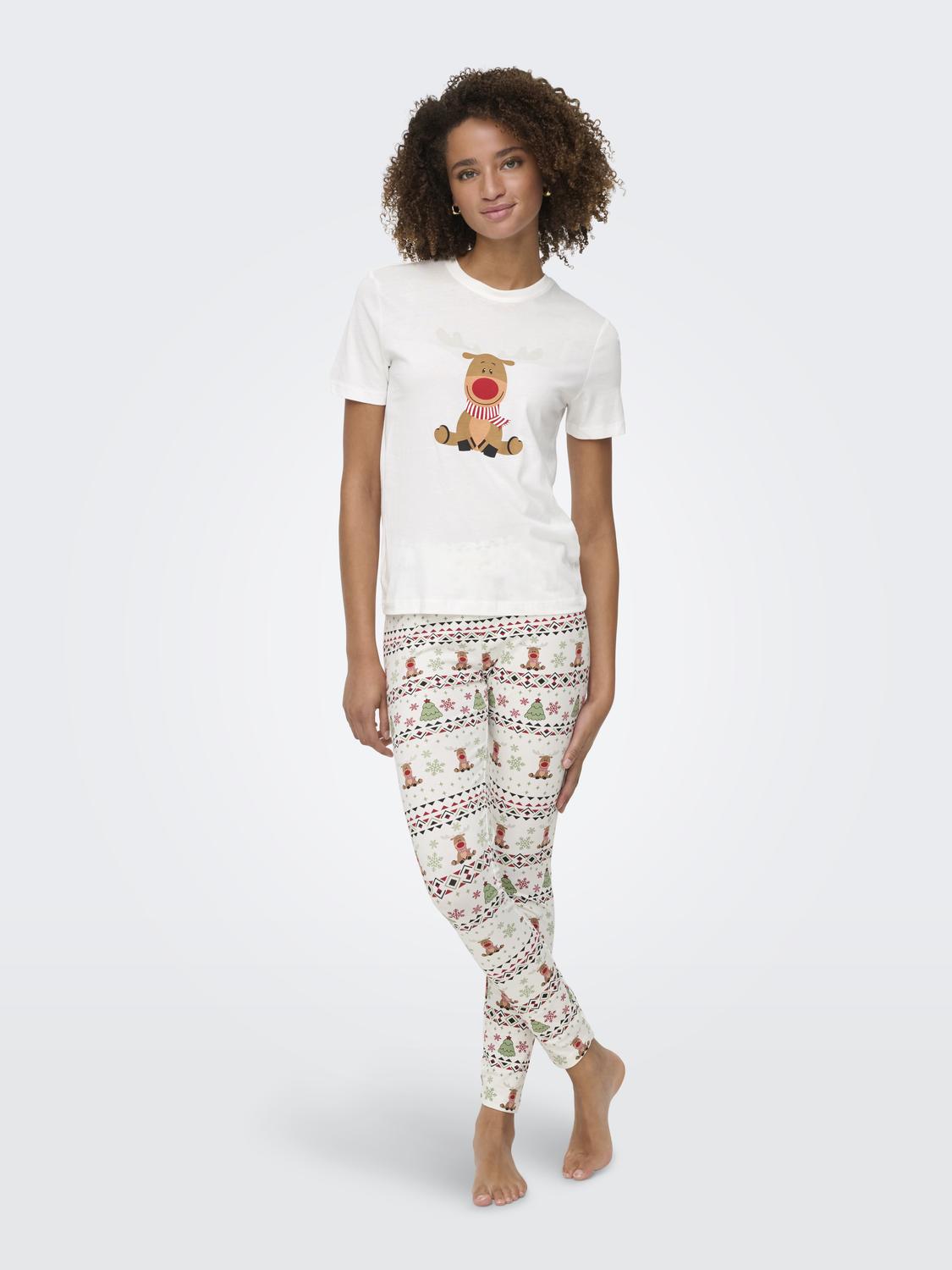 Onlxmas Elfi Life Top/leggings Set Csjrs Hvit