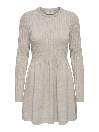 Onlfia Ls Cable Dress Knt Noos Brun