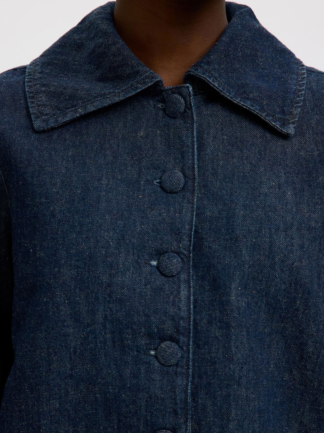 Slfrelaxed Hanny 3/4 Denim Jacket Blå