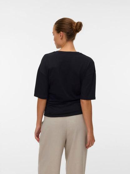 Awnavaro 2/4 O-Neck Top Noos Sort