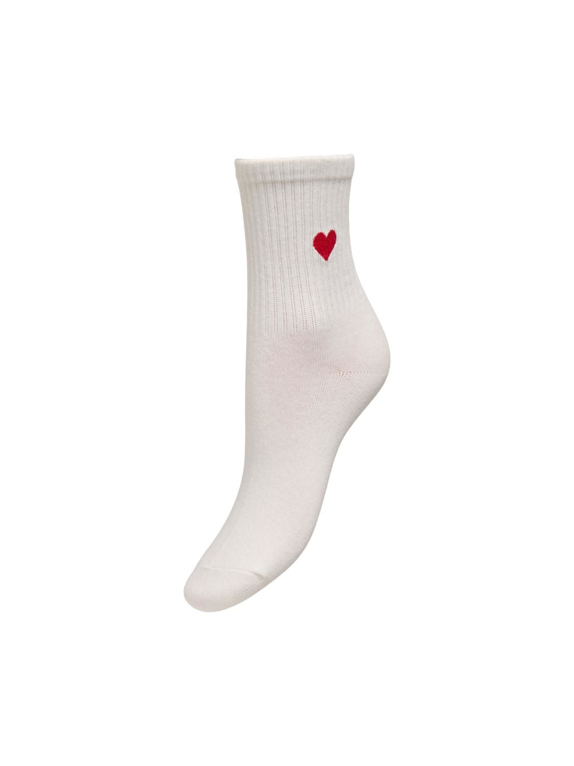 Jdycalm Emb Socks Jrs Hvit