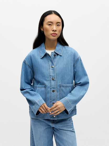 Objrosie Re L/s Overshirt Noos Blå