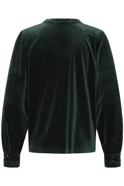 Pzbarbara Ls  Blouse Brun