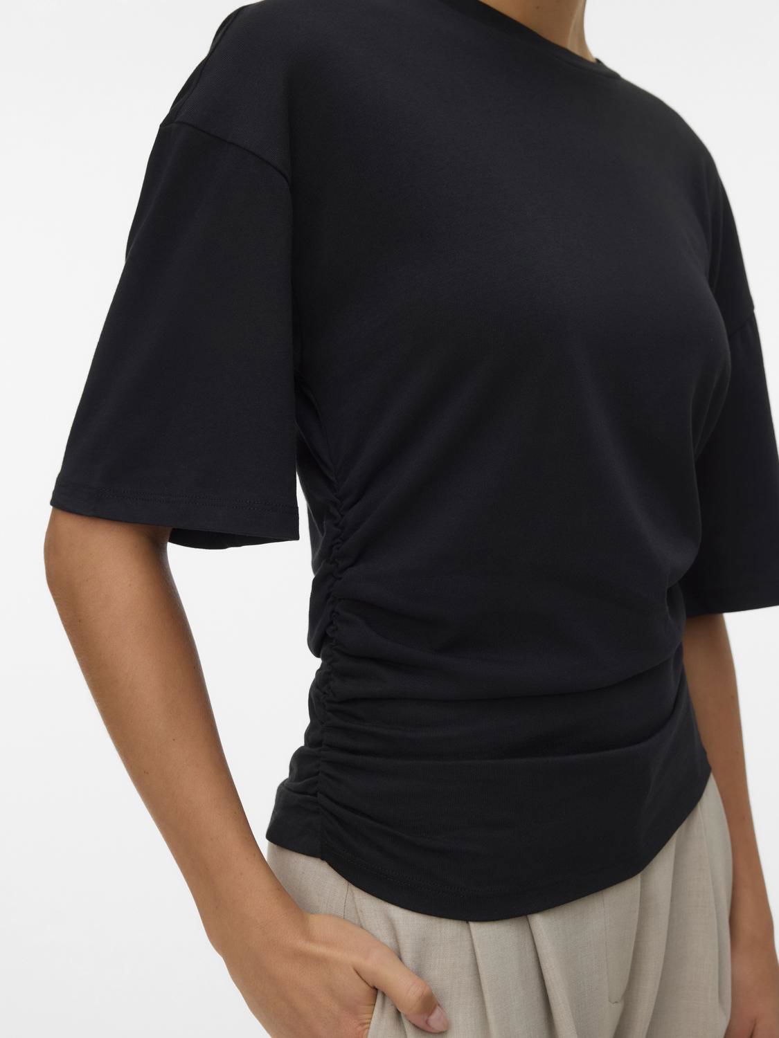 Awnavaro 2/4 O-Neck Top Noos Sort