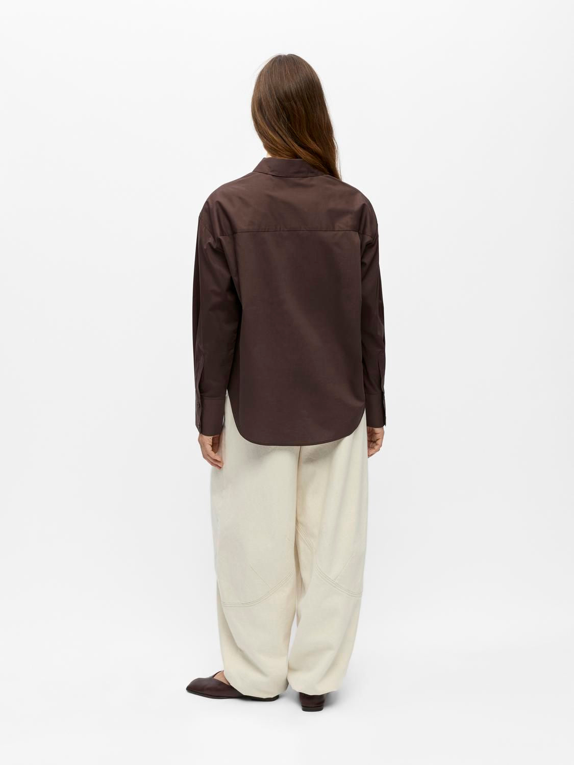 Objzila L/s Re Shirt Noos Brun