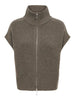 Jdylea S/l Hn 2way Zip Vest Knt Noos Grå