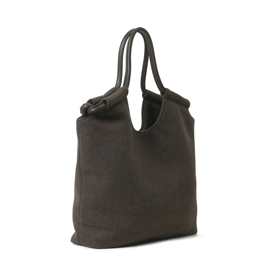 Day Woolen Tote Brun