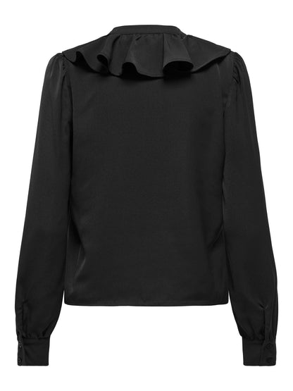 Onlthalia Life Ls V-Neck Frill Top Wvn Sort