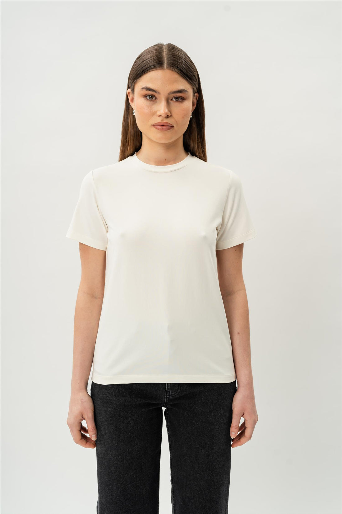 Fitted Pima T-shirt Hvit