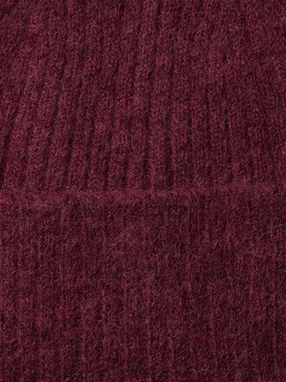 Slwlulu Wool Blend Knit Beanie Noos Burgunder