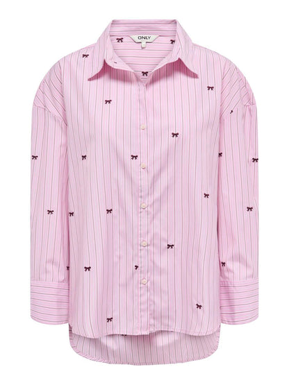 Onloregon Zeidi Ls Bow Shirt Noos Wvn Rosa