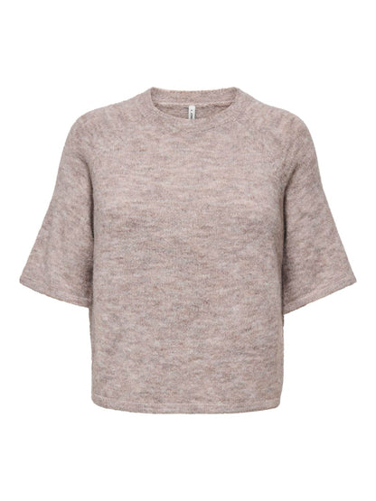 Onlazu 2/4 Raglan O-Neck Knt Beige