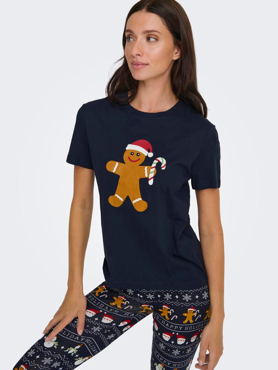 Onlxmas Elfi Life Top/leggings Set Csjrs Mørkeblå