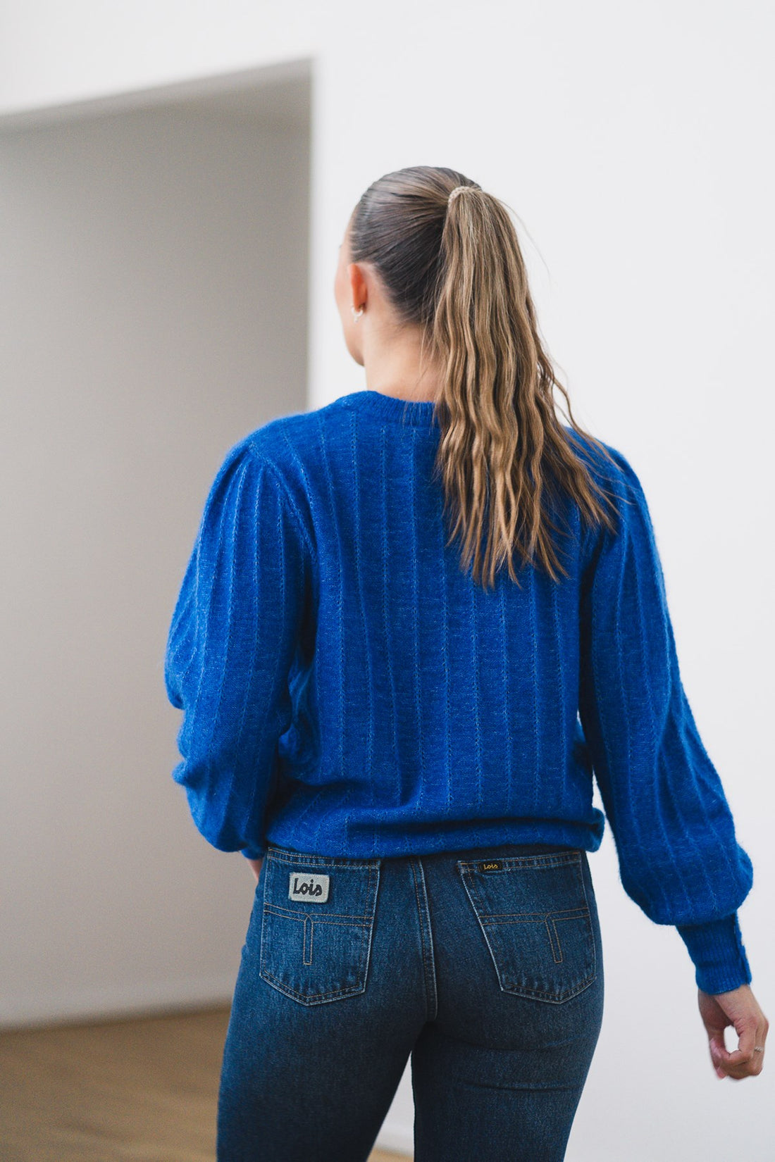 Rausamalie Puff Pullover Blå