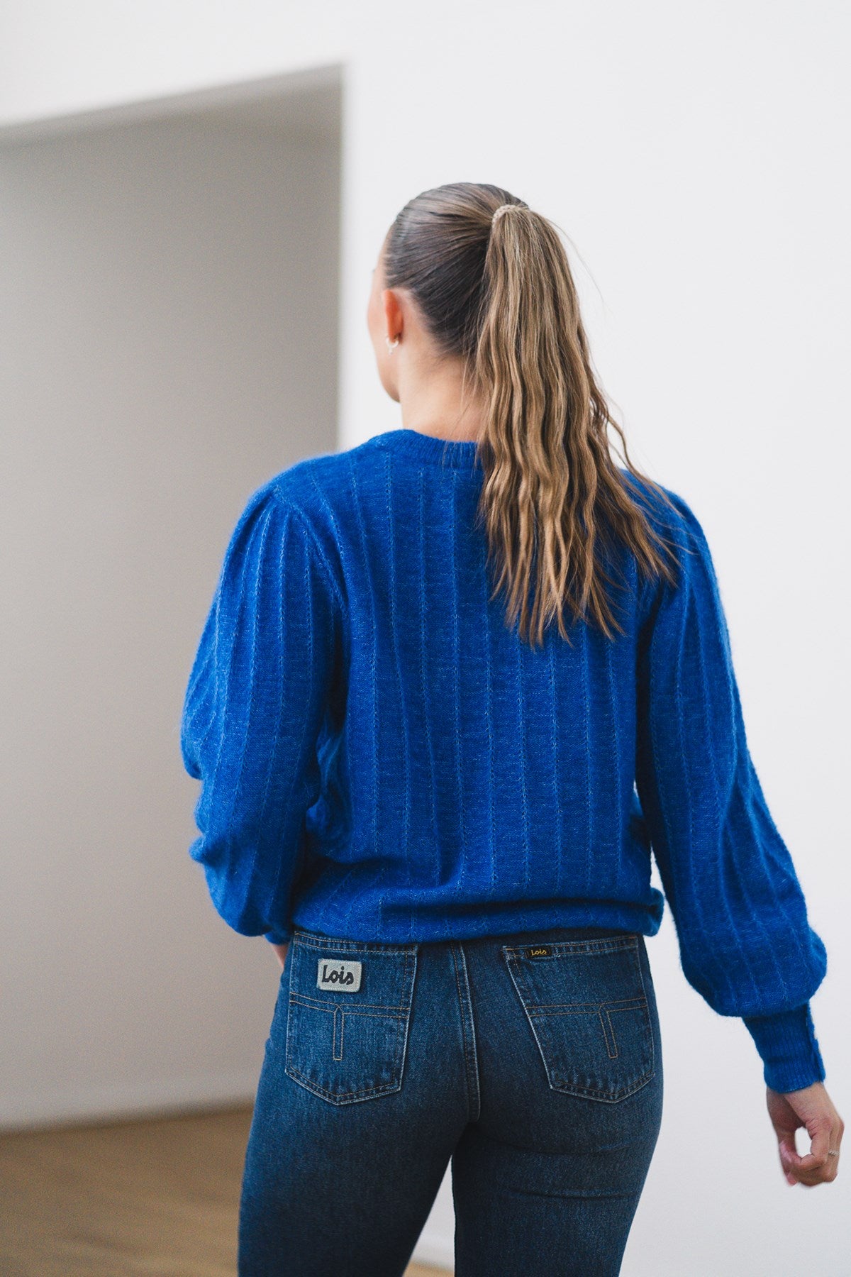 Rausamalie Puff Pullover Blå