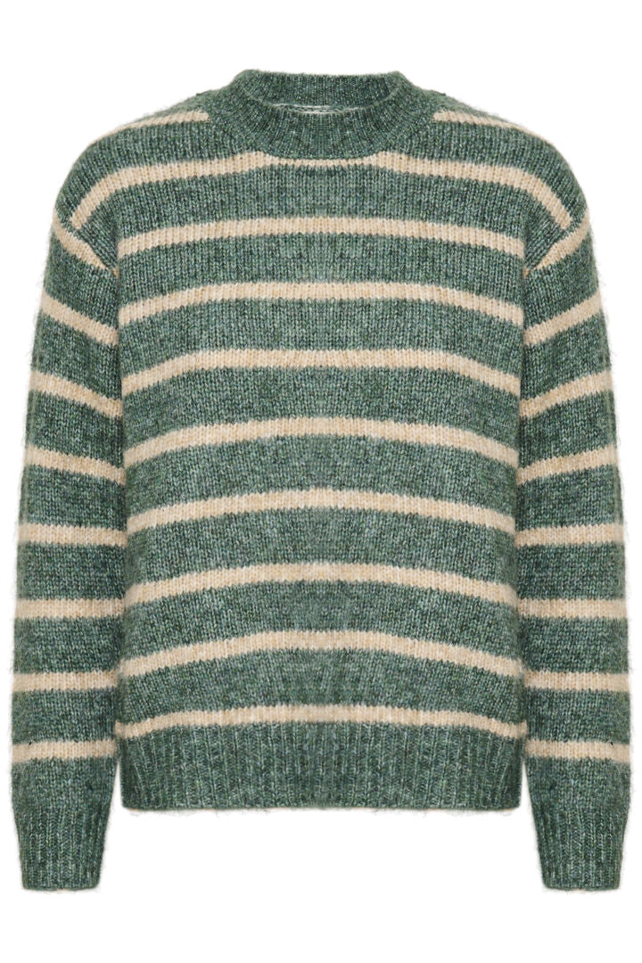 KATRINA STRIPED PULLOVER Grønn