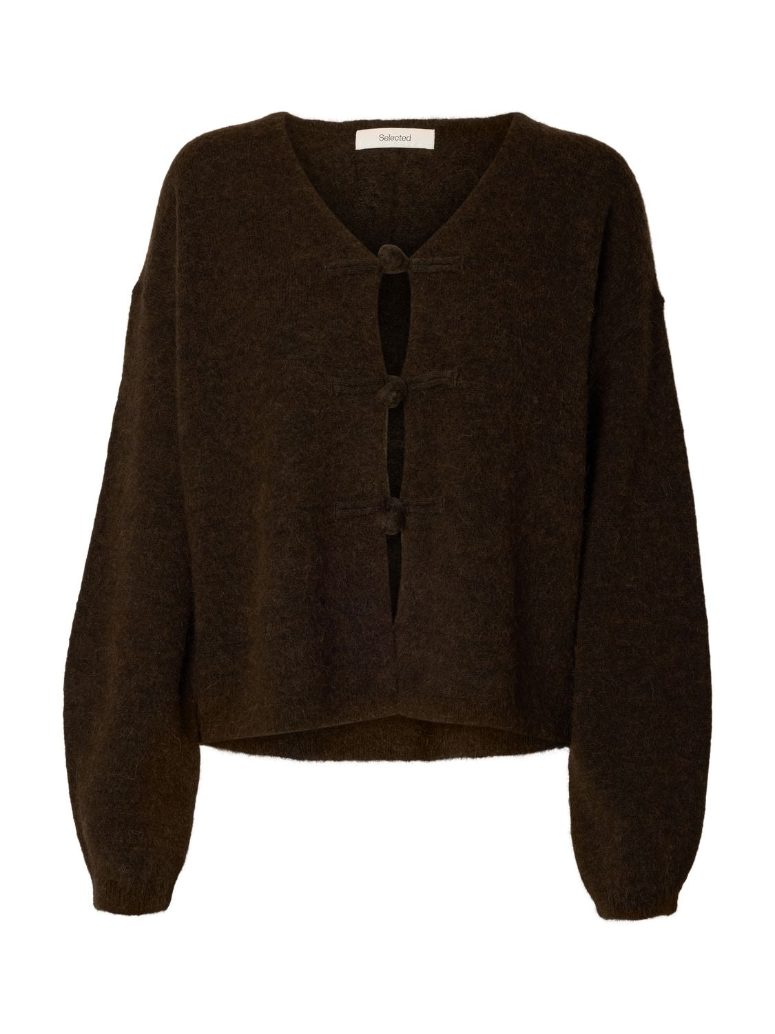 Slwlulu Ls Duffle Knit Cardigan Brun