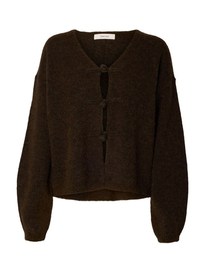 Slwlulu Ls Duffle Knit Cardigan Brun