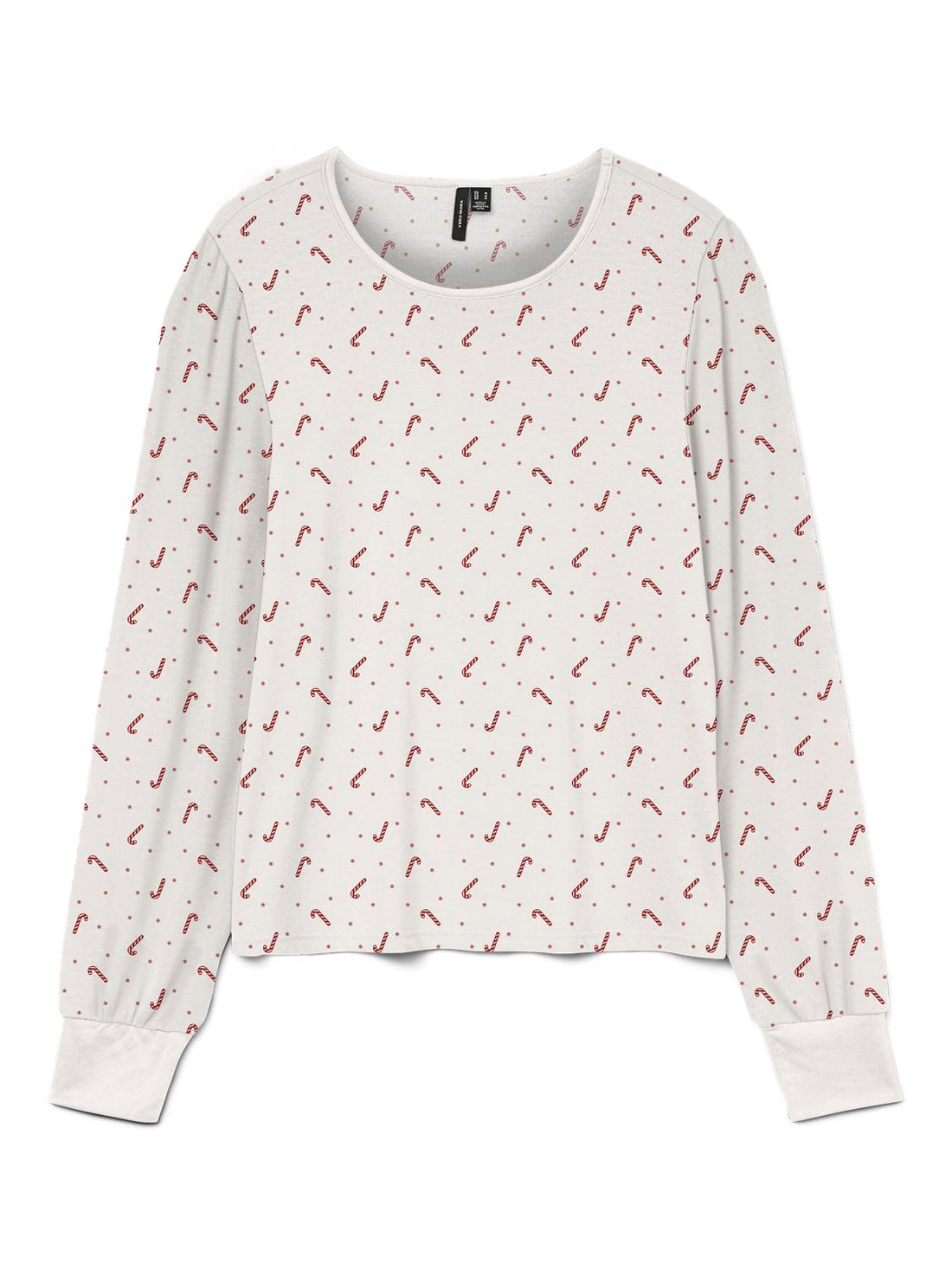 Vmchris Ls O-Neck Top Jrs Xmas Grå