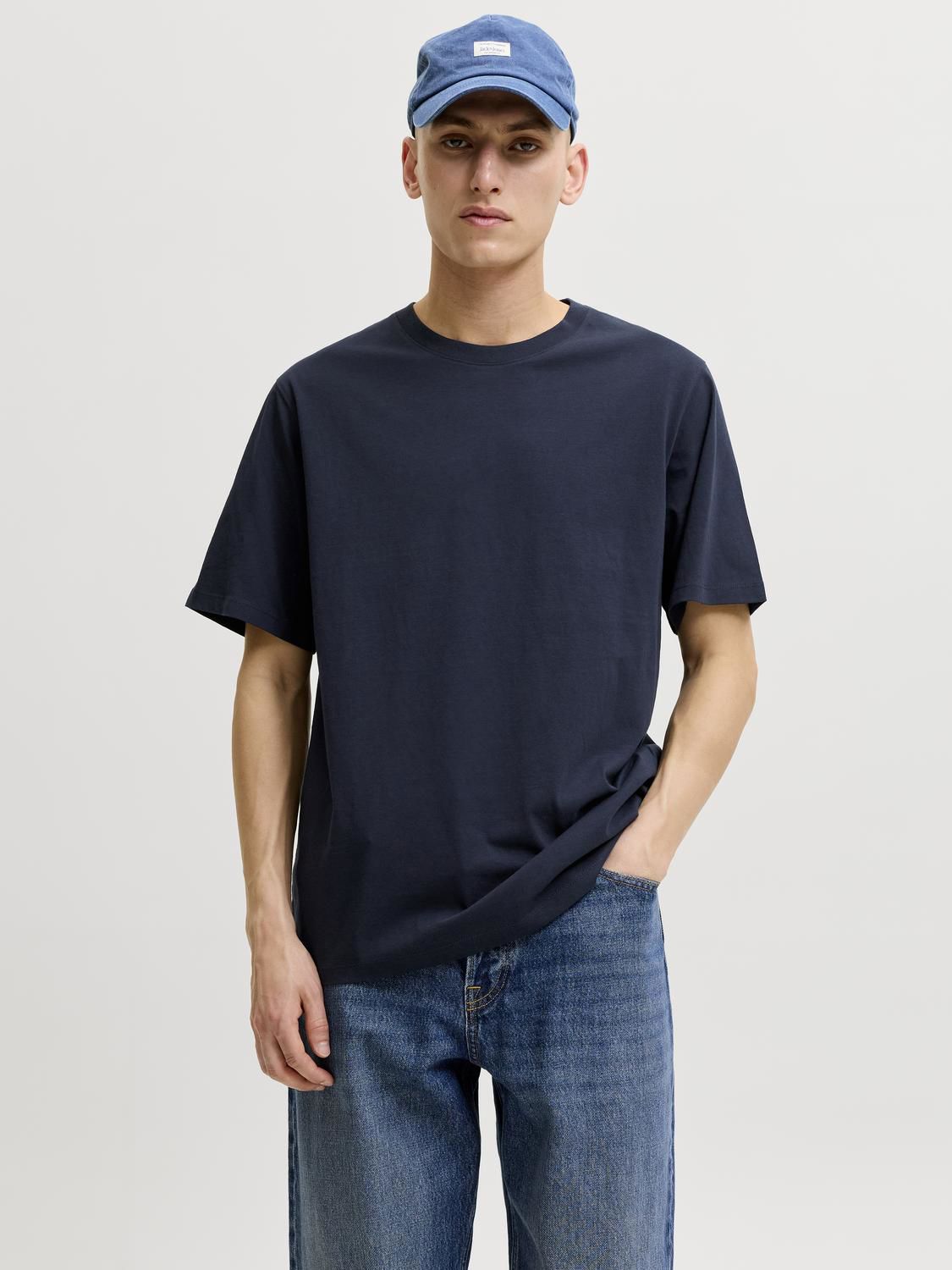Jororganic Basic Tee Ss O-Neck Noos Blå