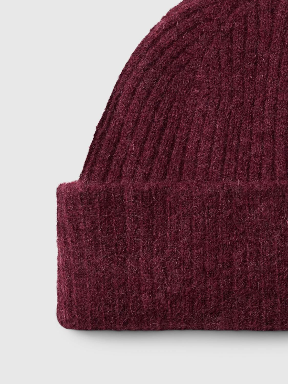 Slwlulu Wool Blend Knit Beanie Noos Burgunder