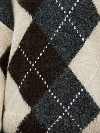 Objbrenda Ls Lo O-Neck Pullover Noos Grå