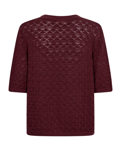 Fqclarry-Pullover Burgunder