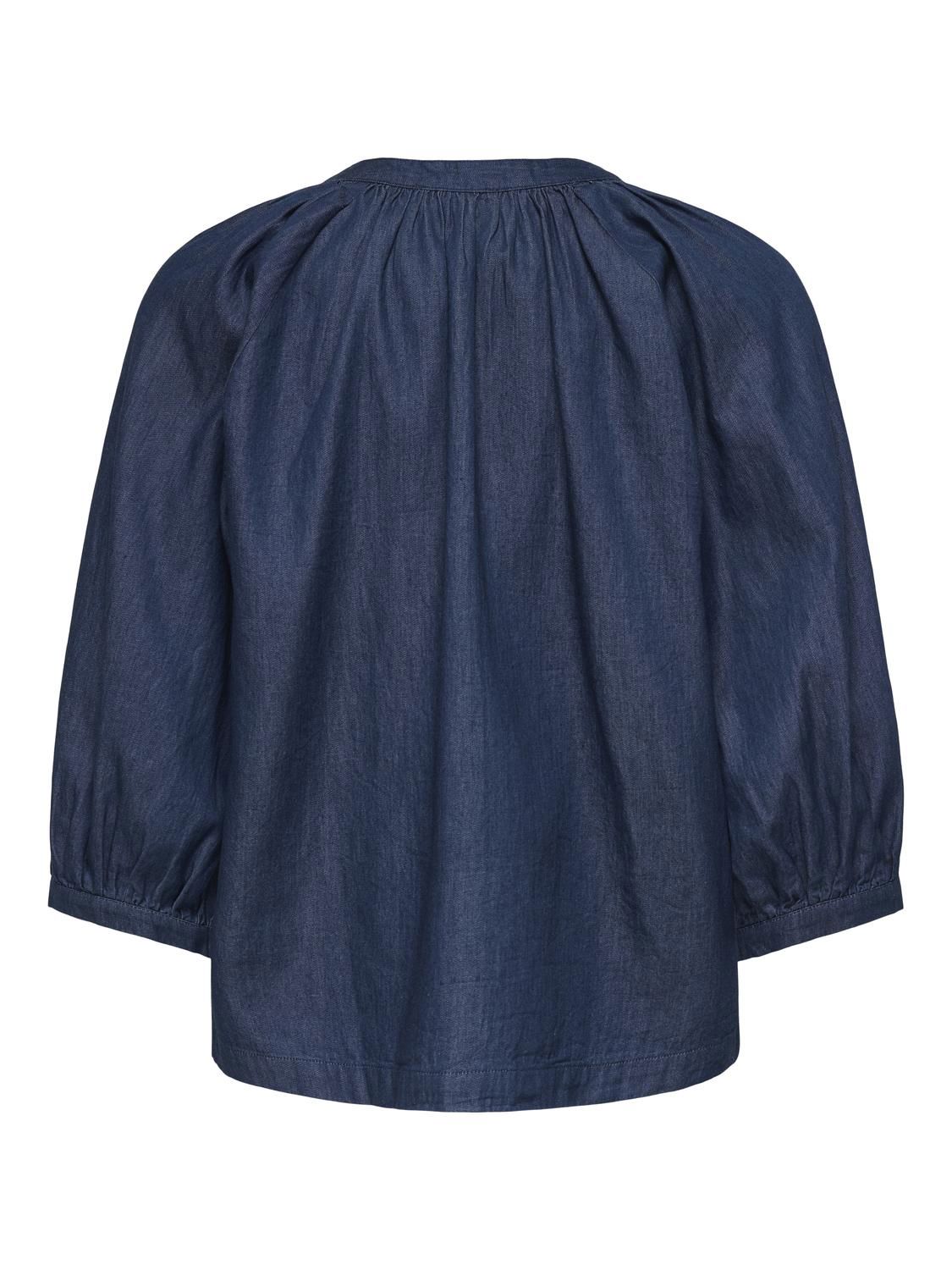 Jdykai 3/4 Shirt Wvn Dia Blå