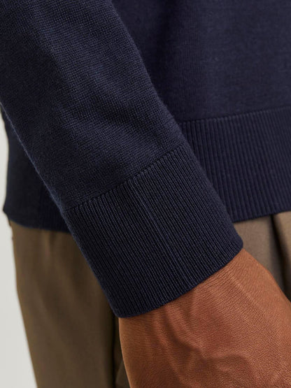 Jprblamilano Stitch Knit Crew Neck Sn Blå