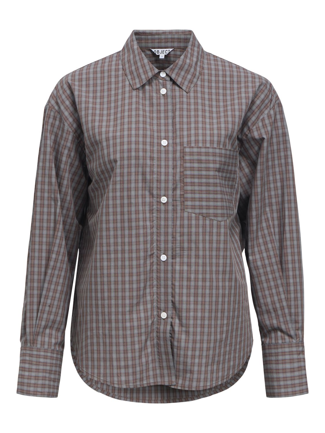 Objzila L/s Re Shirt Noos Grå