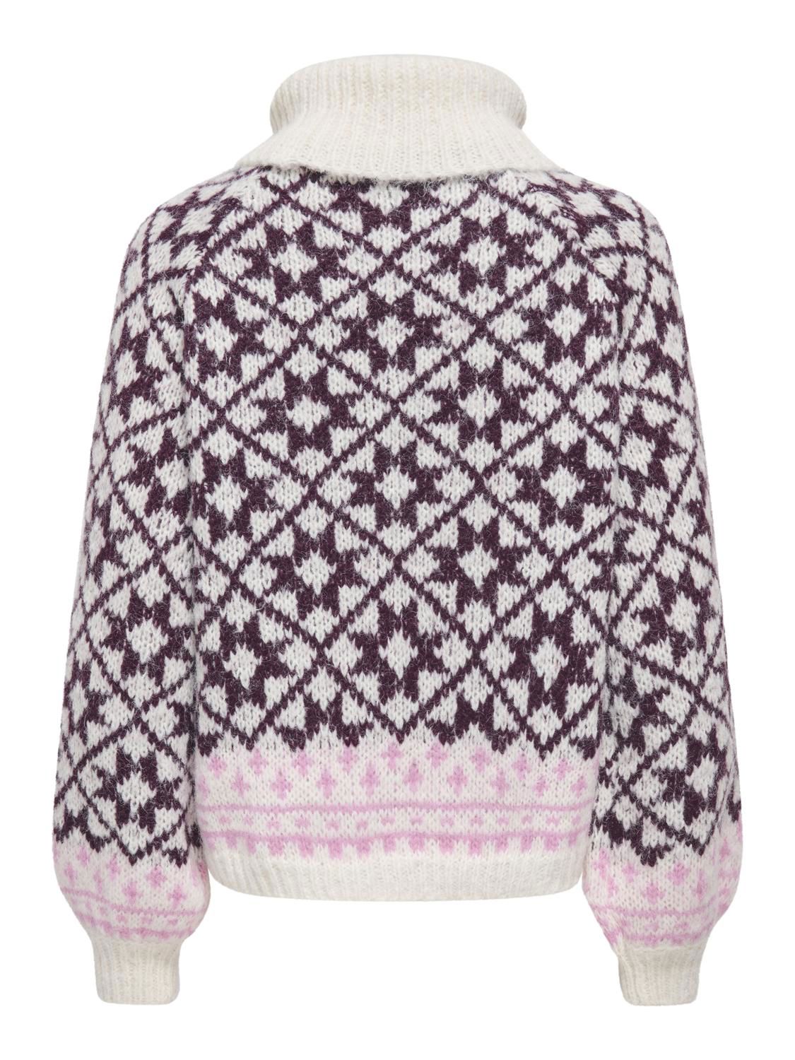 Onlcaro Ls Rollneck Cc Knt Grå