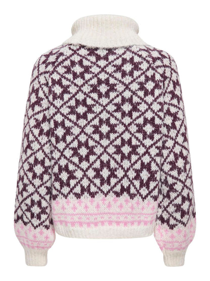 Onlcaro Ls Rollneck Cc Knt Grå