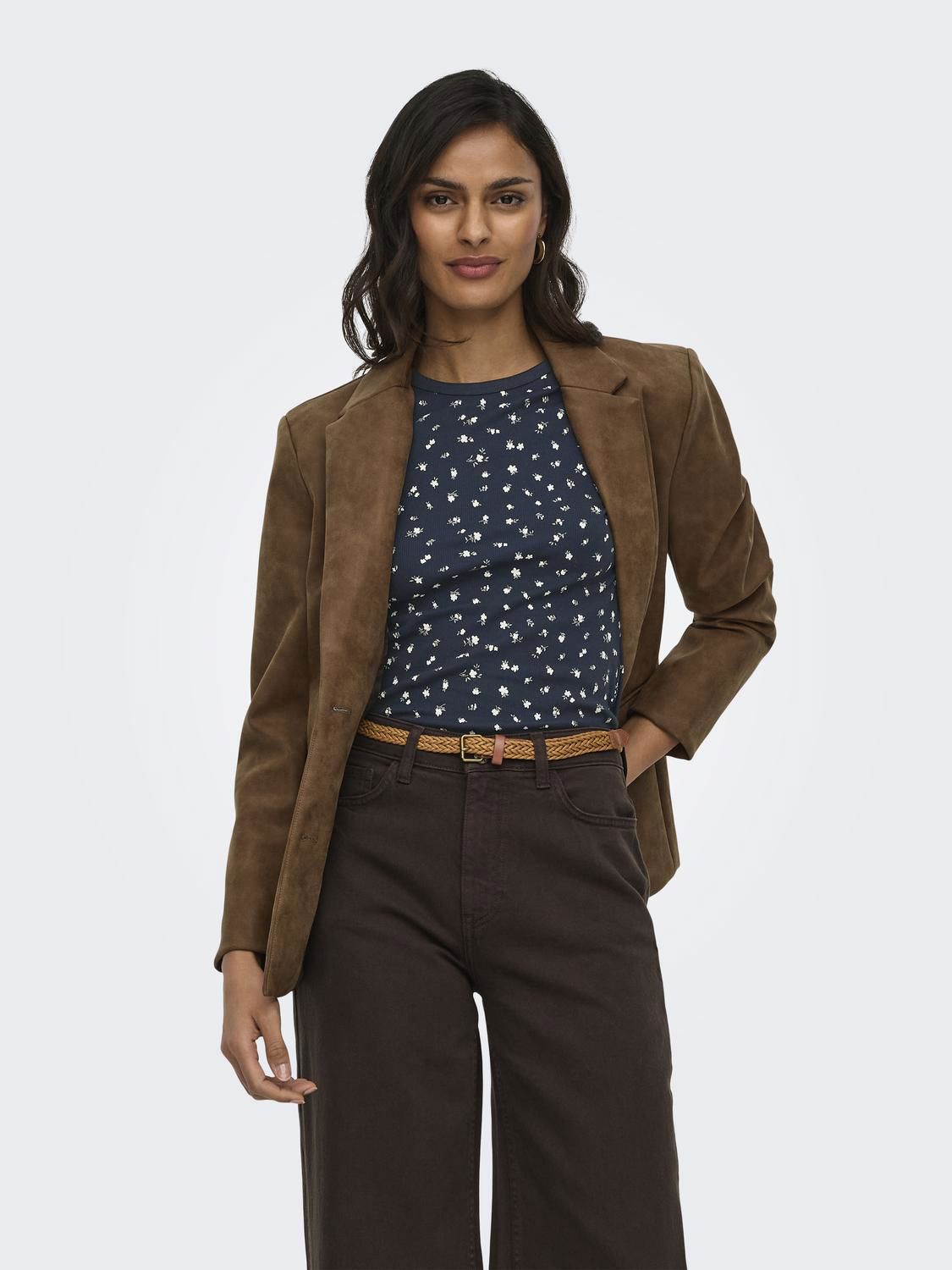 Jdylucky S/s O Neck Top Jrs Noos Blå