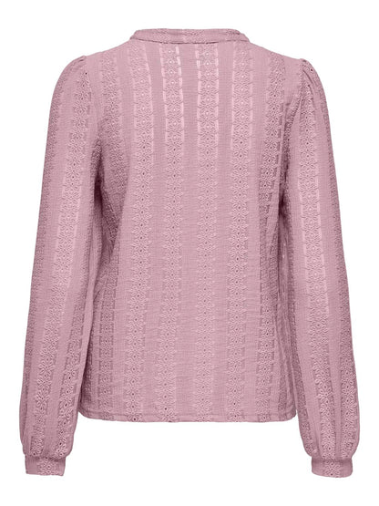 Onlmelanie L/s Split Top Jrs Lilla