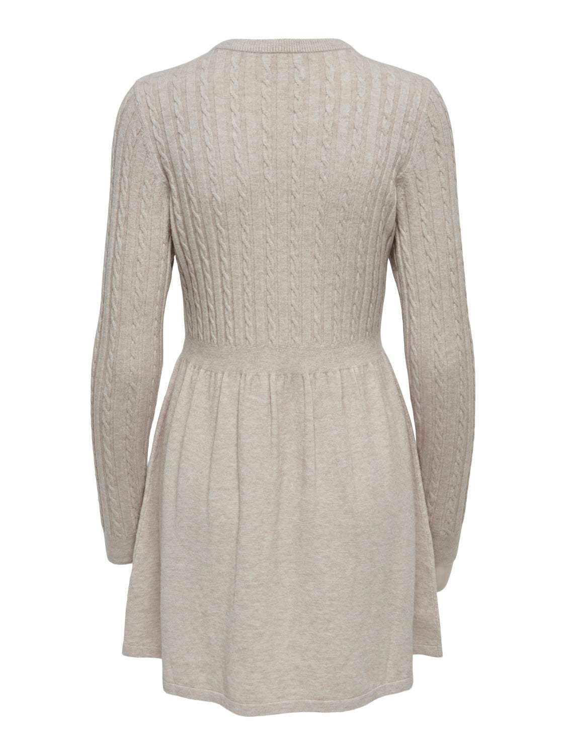 Onlfia Ls Cable Dress Knt Noos Brun